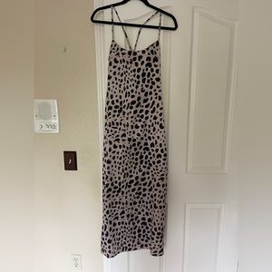 Nasty Gal silk cheetah printed dress